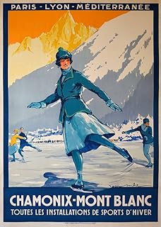 Vintage public domain images the first winter olympics 1924 Poster Print - Unknown (17 x 24)
