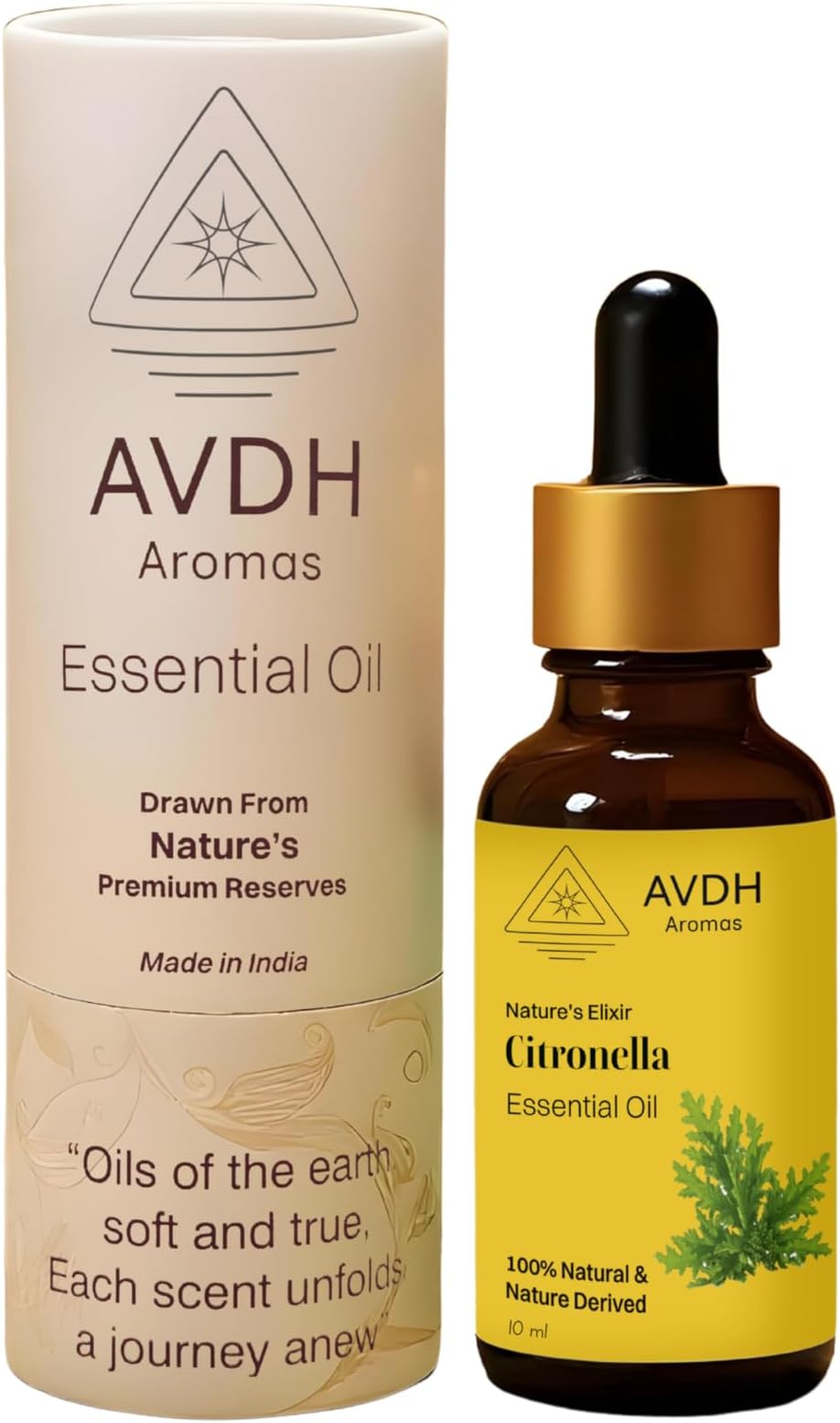 Citronella Essential Oil Helps in Mosquito Repellent, Deodorizing, Stress Relief & Air Freshening | 100% Pure and Undiluted (10ml, Citronella)