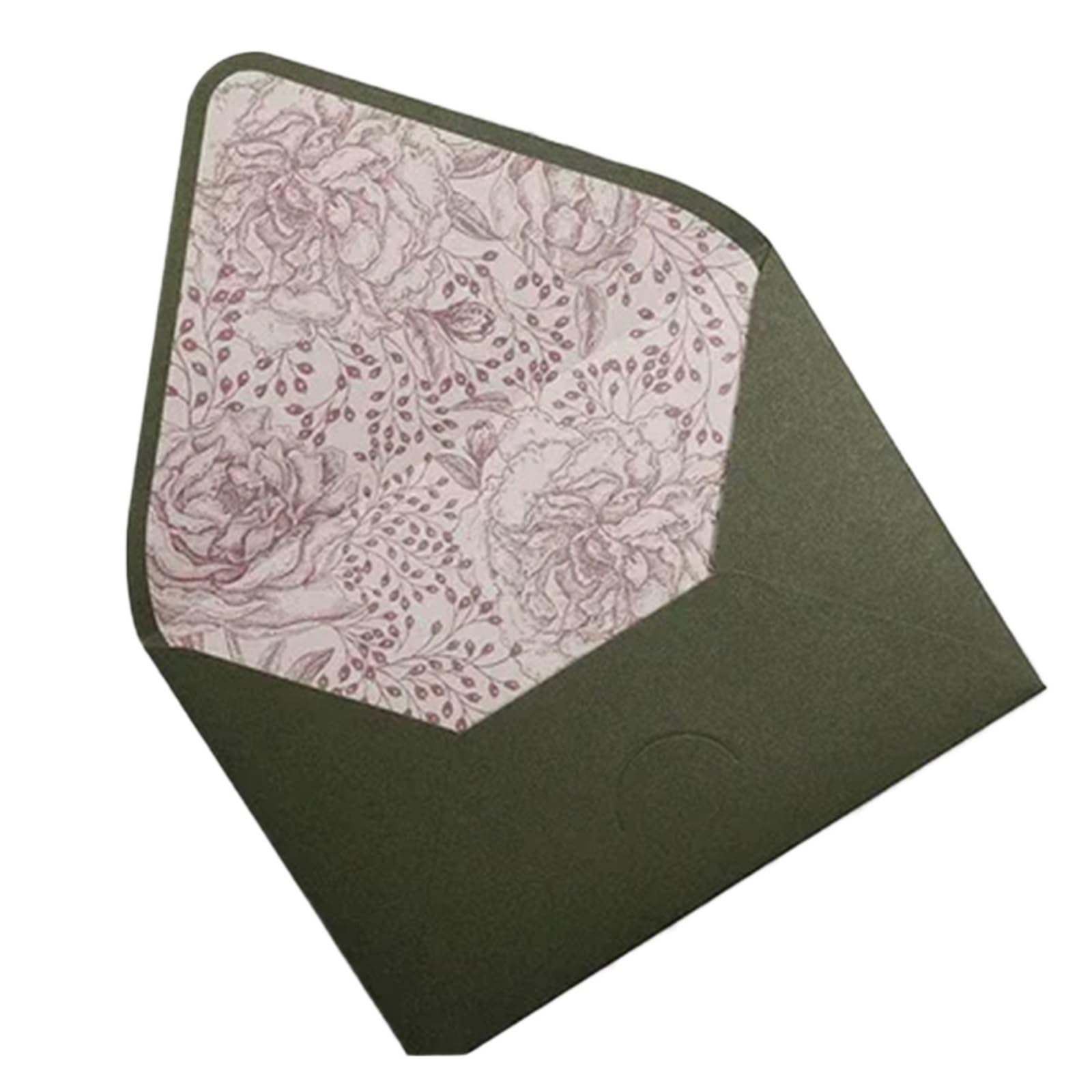 Zaproszenia ślubne, Wedding Invitation Envelopes Avocado Green 160x113.0 mm Pack Of 10 Pcs(Style1)