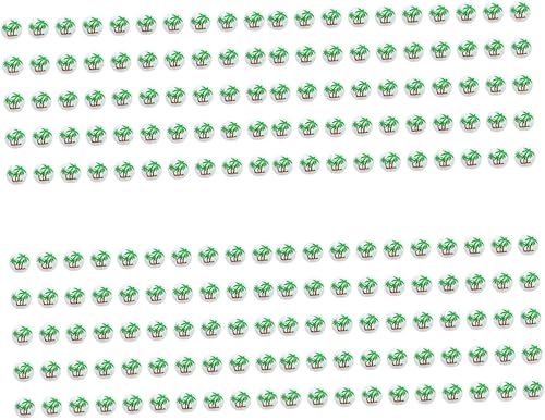 200 Pcs Coconut Tree Wooden Bead DIY Jewelry Accessories DIY Bead for Hawaii Party Multipurpose DIY Bead DIY Wooden Beads Jewelry Bead Decor DIY