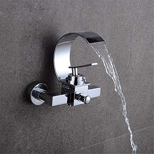 Mitigeur de baignoire cascade DASHADAO ensemble de douche mural noir double commande