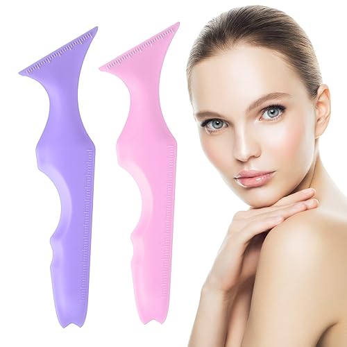 Miniatura 1 de PAFUWEI Plantillas de ojos para ojos, herramienta multifuncional de silicona para principiantes, delineador de ojos alado, plantillas de ojos