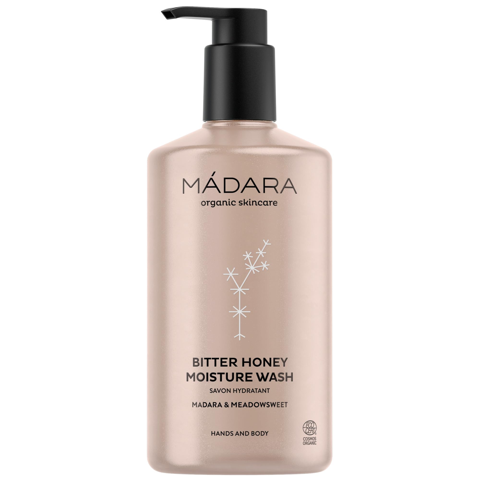 M dara Moisture Body Wash 500ml Bitter Honey Organic Hand Body Cleanser with Meadowsweet Bedstraw Hydrating Soap-Free