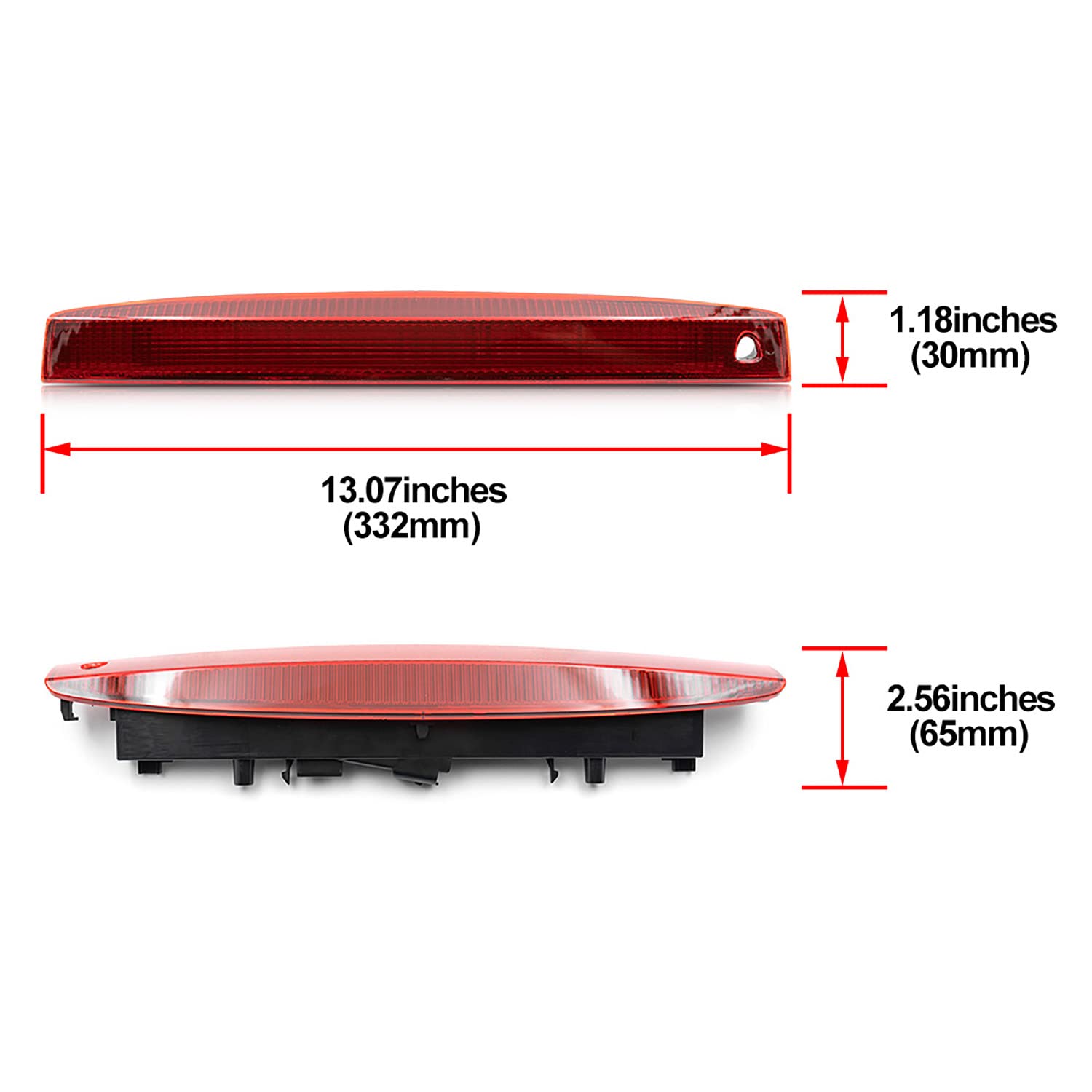 1 x rote Linse LED Hinten Dritte Bremslicht CHMSL Center High Mount Bremslicht Für MK2 Renault Megane II Kombi 2003 2004 2005 2006 2007 2008 2009