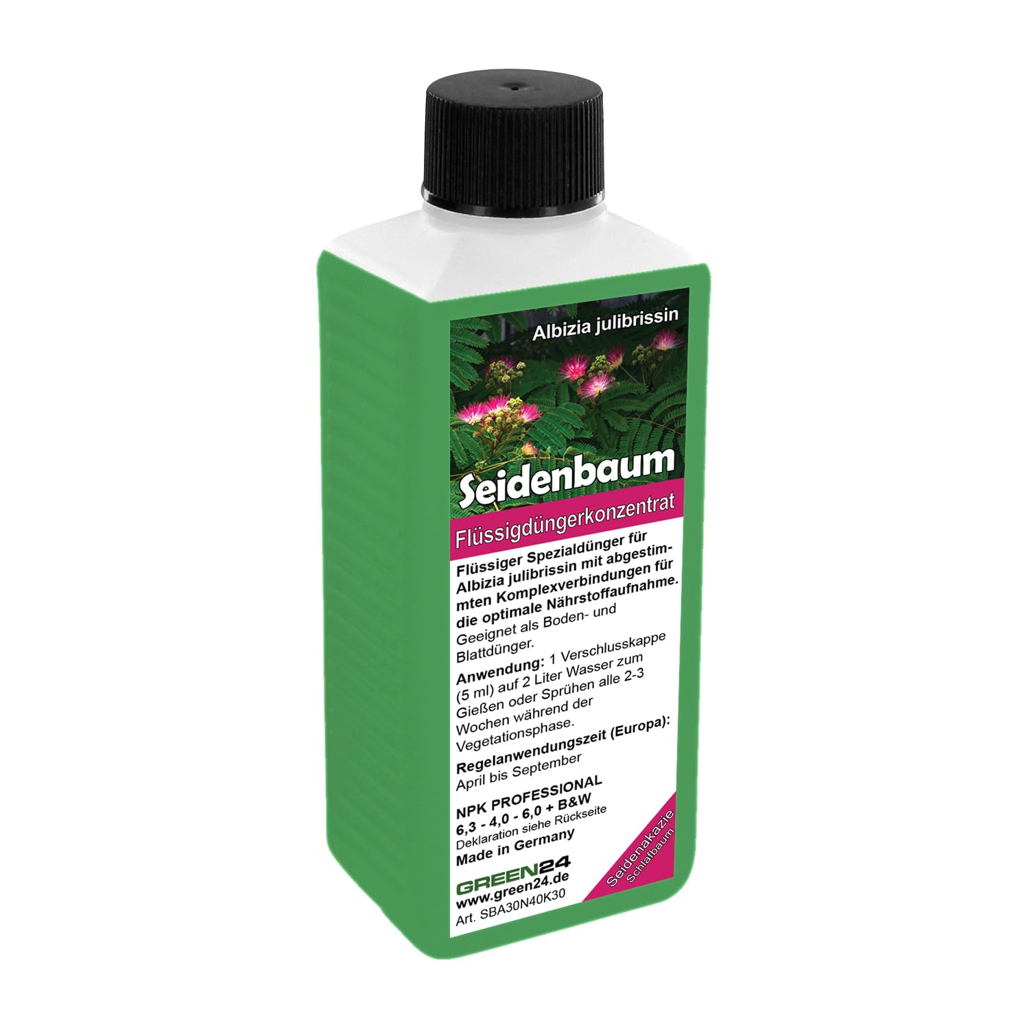 GREEN24 Seidenbaum Dnger - 250ml Spezial-Flssigdnger fr Albizia  julibrissin, Seidenakazie, Schlafbaum NPK Volldnger Profi Linie :  Amazon.de: Garten