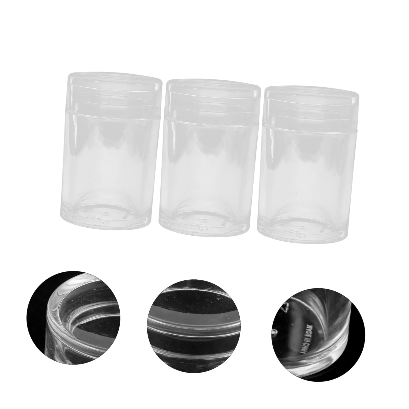 3 Stück-packung Wattestäbchen Aufbewahrungsbox aus Acryl Tragbar und Nachfüllbar Sauber für Schminktisch und Kommode