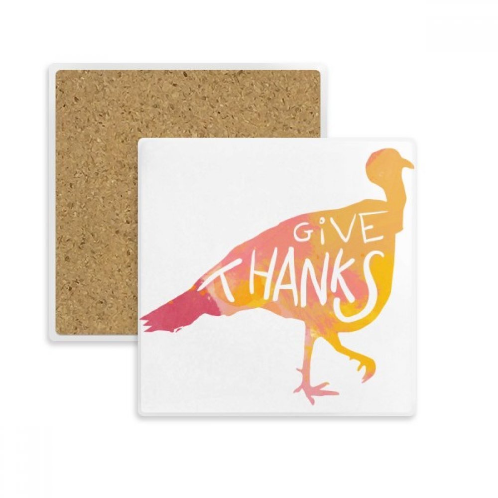 Cadeau de boissons Thanksgiving avec ce dessous de tasse aquarelle en pierre