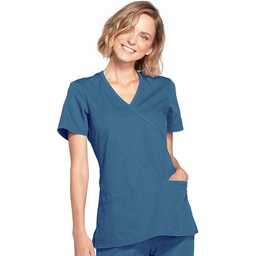Workwear Originals Women Scrubs Top Mock Wrap WW650
