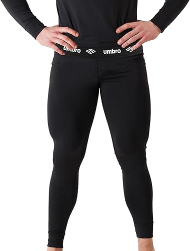 Umbro Leggings térmicos de capa base para hombre, pantalones de invierno cálidos y ligeros para hombres, pantalones de compresión para hombre,