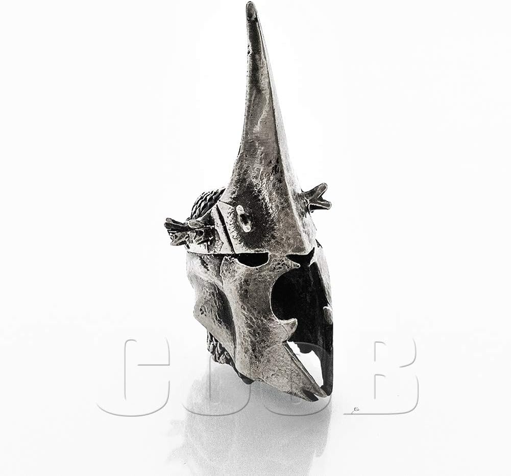 СooB EDC Paracord Bead, Knife Lanyard Bead Nazgûl Helmet. Metal Hand-Casted Paracord Beads Pendants for Paracord Knives Lanyards 1Pcs/Lot