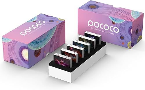 Miniatura 9 de POCOCO Discos de luz nocturna con proyector de estrella de galaxia realista Constellation-1 patrones realistas de galaxia, 5K Ultra HD, 96% de