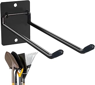 ガレージ用ガーデンツール収納オーガナイザー | スチール製壁掛けシャベルハンガーツールラック - ガレージ工具ストレージ収納ラック | 庭やヤード、物置、家庭、アウトドア、店舗、作業、熊手、ほうき、モップの工具収納用
