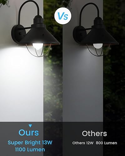 Miniatura 14 de Bombillas con sensor de movimiento, 13 W (equivalente a 100 W) 1100 lm activado por movimiento, bombilla LED automática del atardecer al amanecer