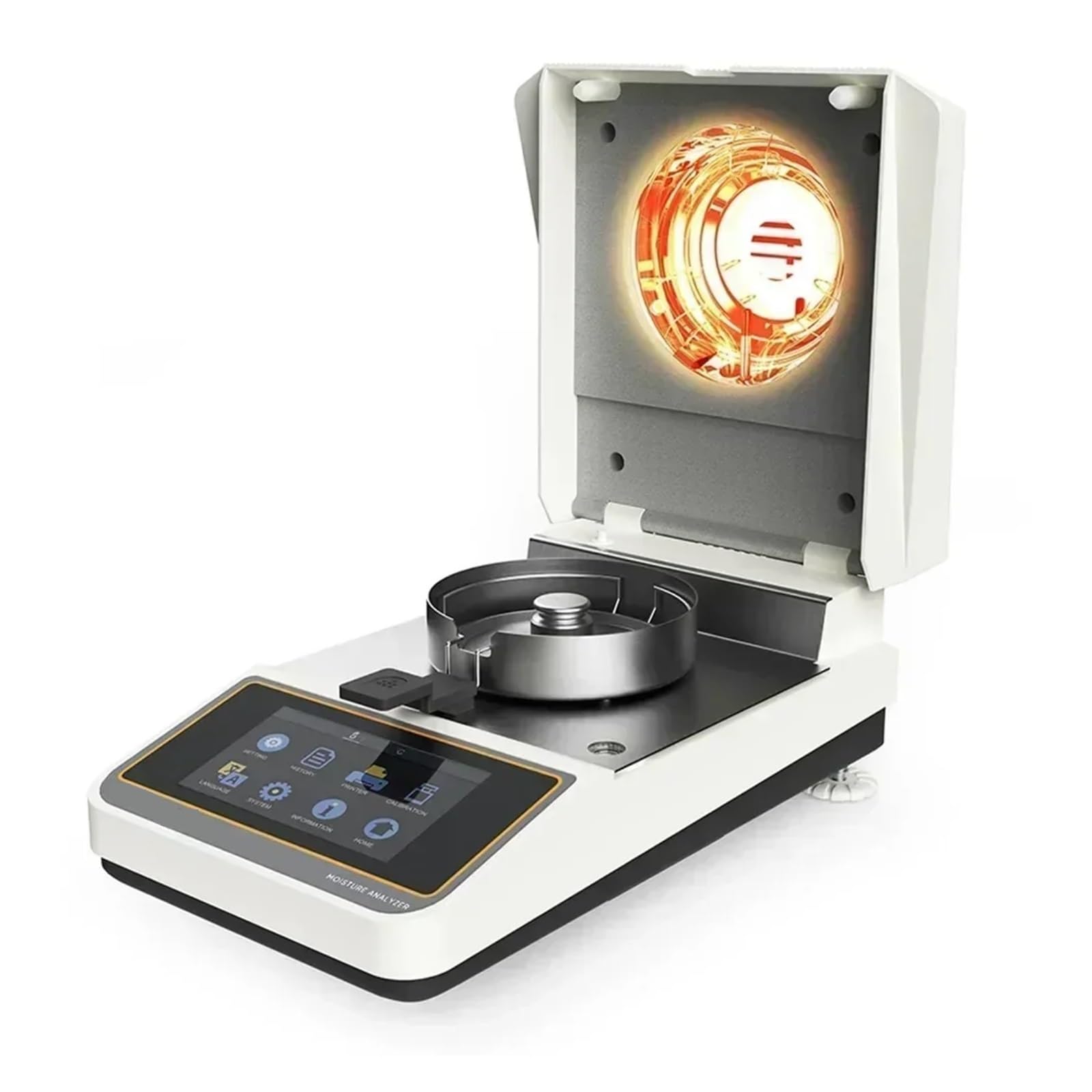 Medidor de humedad y humedad con pantalla táctil for granos, semillas y polvo (110 g, 0,001 g, 0,01%) Lecturas claras(110g 0.001g)