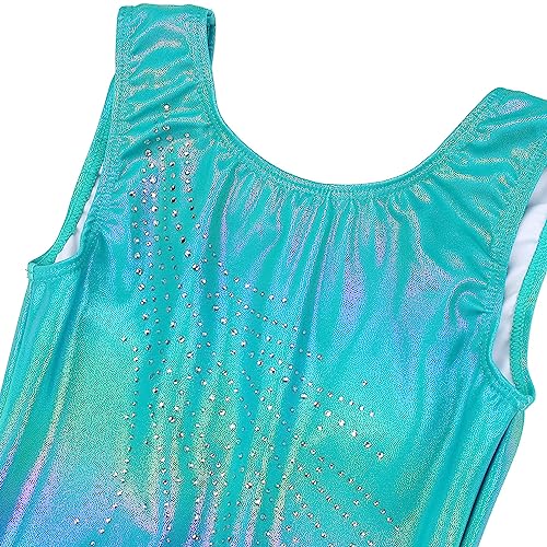 Image of MODAFANS Leotards for Girls Gymnastics with Shorts Dance unitards Tumbling Biketards with Hair Scrunchie for3-13T