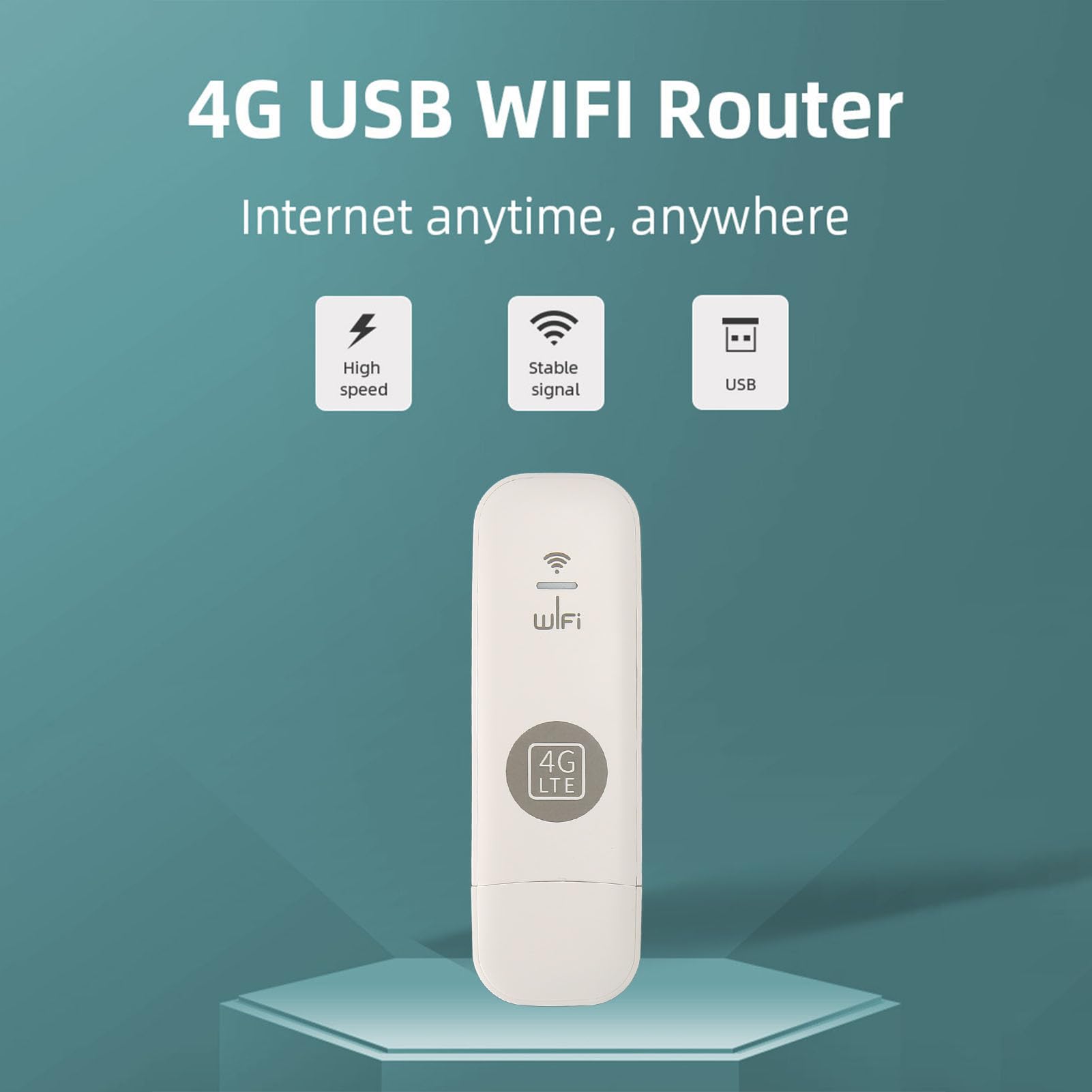 Cryfokt Adattatore WiFi USB Portatile 150Mbps per 10 Utenti, Dongle (WHITE)