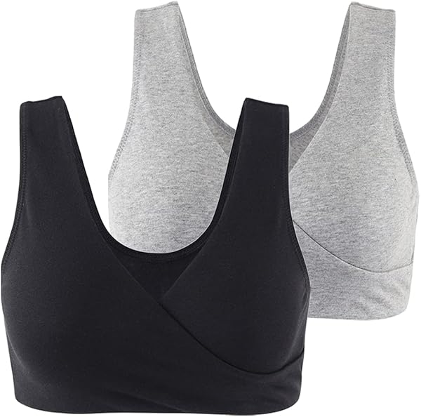 COLOMI Reggiseno Premaman Allattamento Reggiseno Allattamento in Cotone Senza Fili - 2