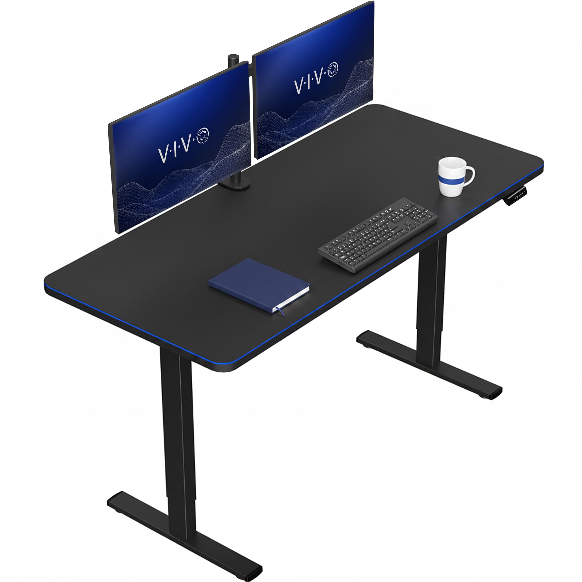 VIVO Black 60 x 24 in Standing Desk, DESK-KIT-1B6BP-24