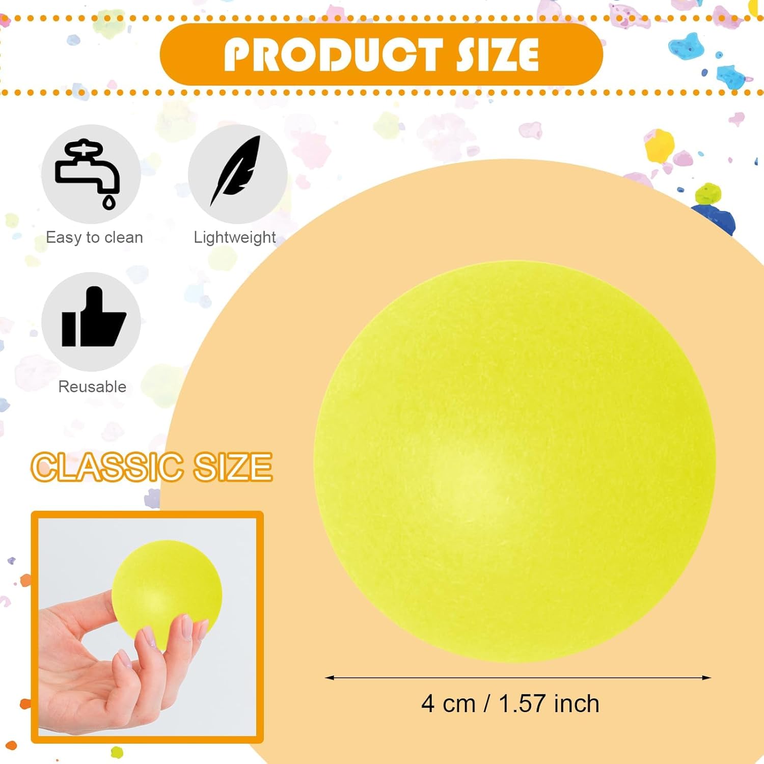 120 Pack Table Tennis Balls 40+mm Assorted Color Plastic Balls Bulk for Games