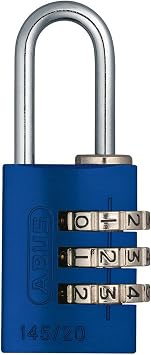 Padlock Combination Aluminum 20mm Blue