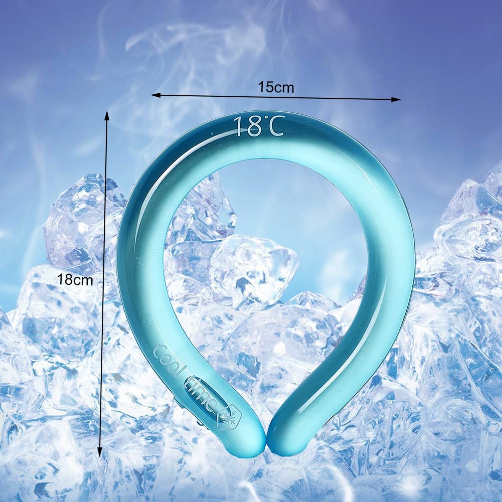 Tubo di Raffreddamento del Collo,Tubo di Ghiaccio del Collo Fisico 18°C Dispositivo di Raffreddamento Collo,Tubo di raffreddamento per Collo,Anello di Raffreddamento del Collo,Reusable Cooling Ring