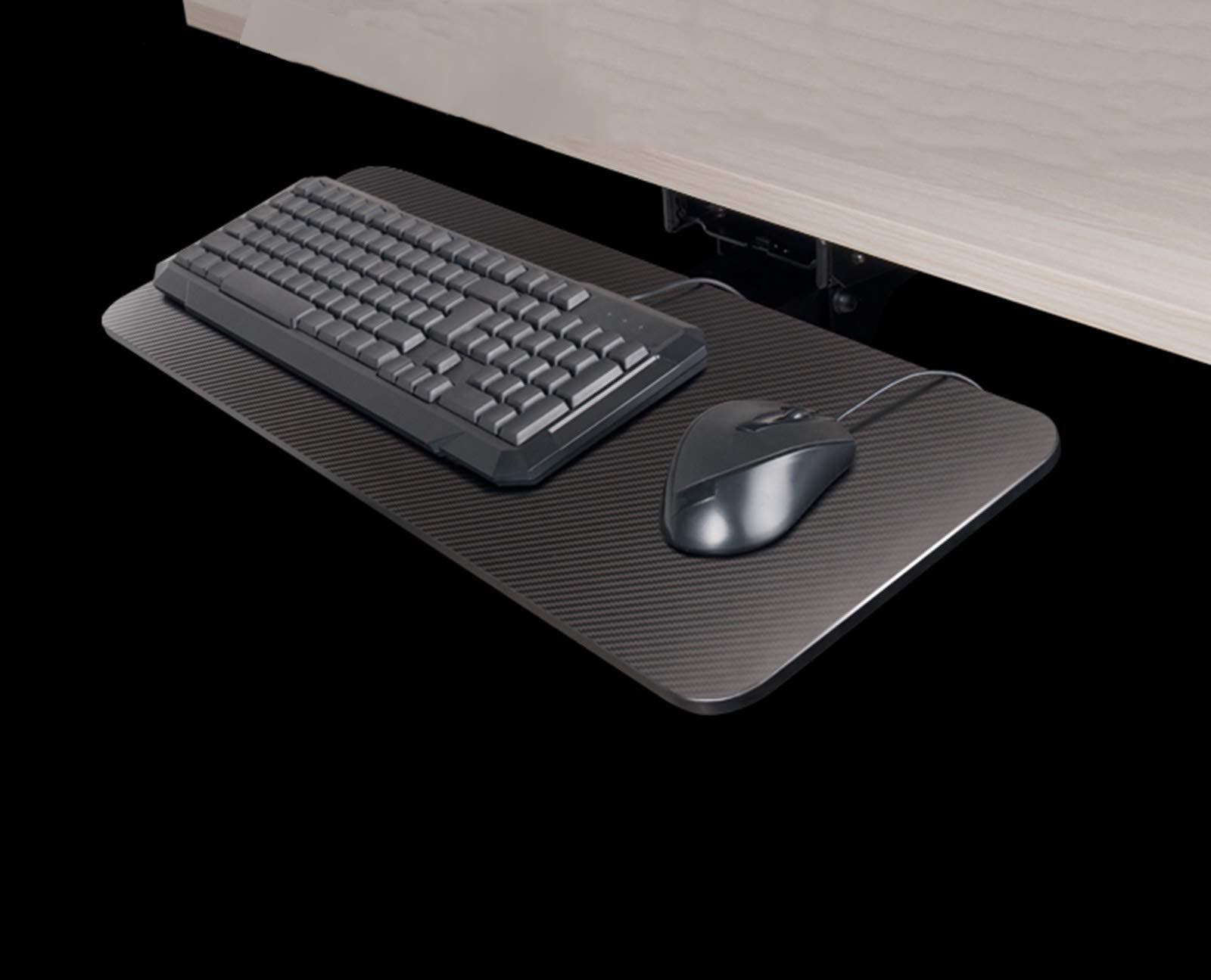 Ergonomia Szuflada Biurka Na Klawiaturę I Podkładkę Pod Mysz, Półka Na Klawiaturę, Obrót O 360°, Regulowany Kąt Nachylenia I Wysokość, Łatwa Instalacja (75 Cm)