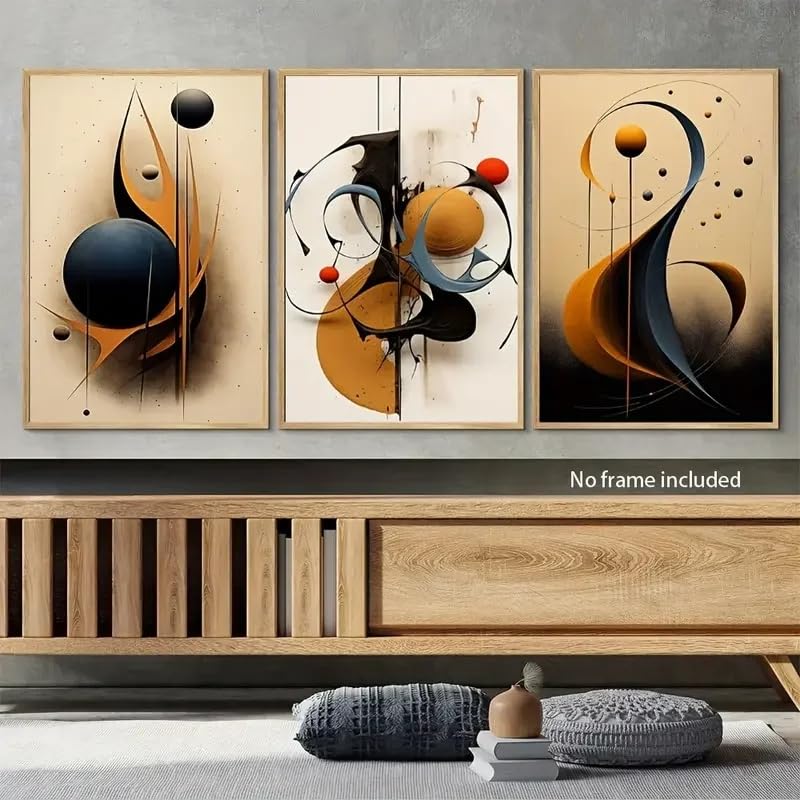 Toile impression moderne minimaliste triptyque cadre bois tableau decoration murale chambre salon