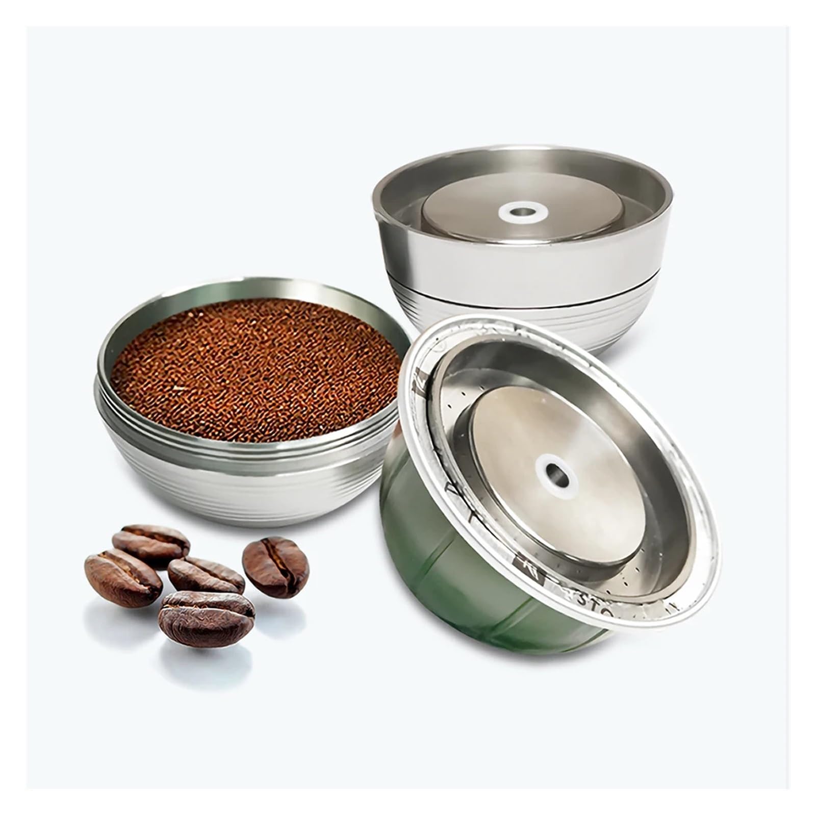 Capsule Di Caffè Riutilizzabili Da 80/150 Ml, Ricaricabili, Compatibili Con Nespresso, Capsule Vertuoline Da 230 Ml E 414 Ml(3pcs)