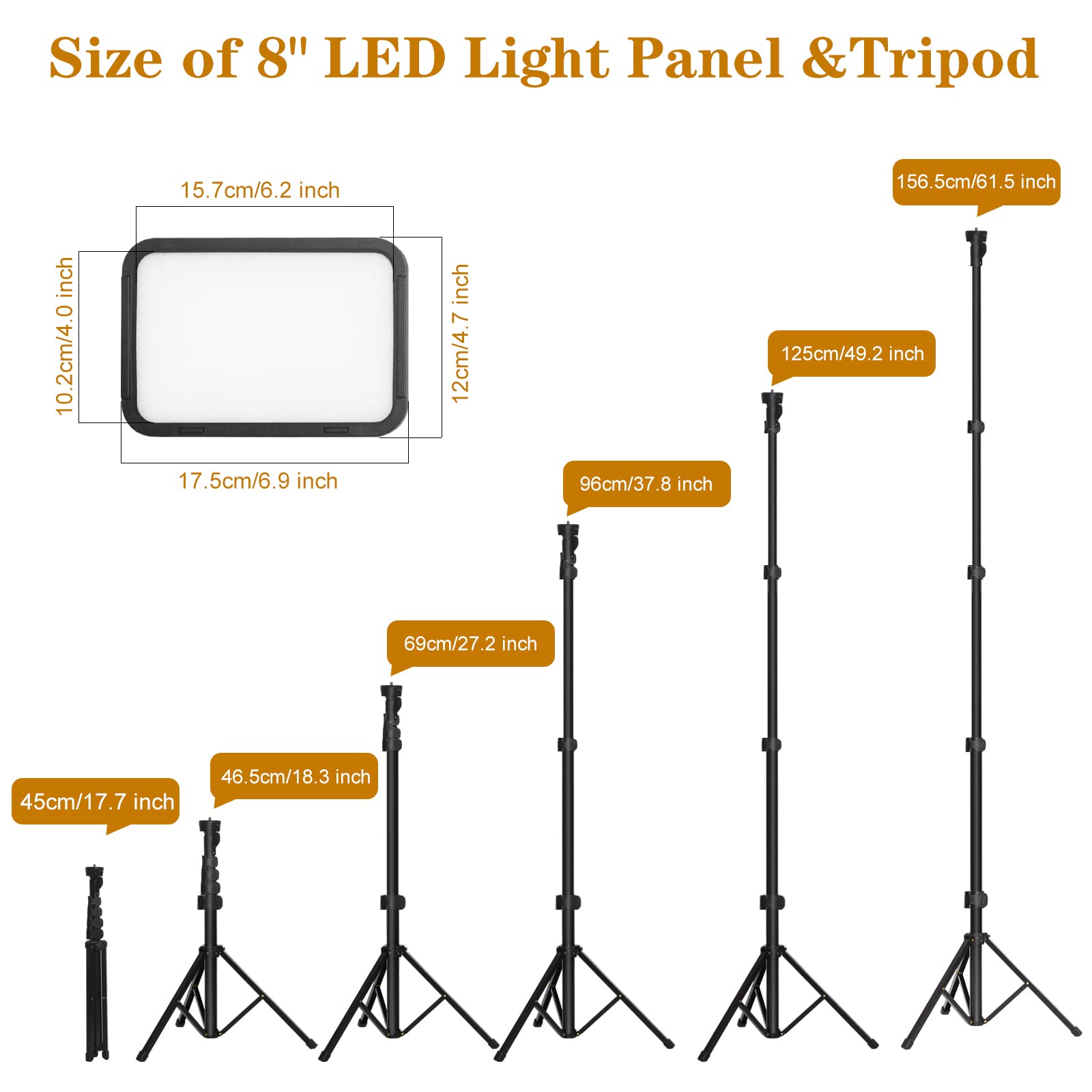 2pcs eclairage Vidéo LED USB Lampe Streaming avec Trépied Réglable avec Filtre de Couleur Dimmable 3000K-6500K Key Light pour Eclairage Photo,la vidéoconférence,Youtube