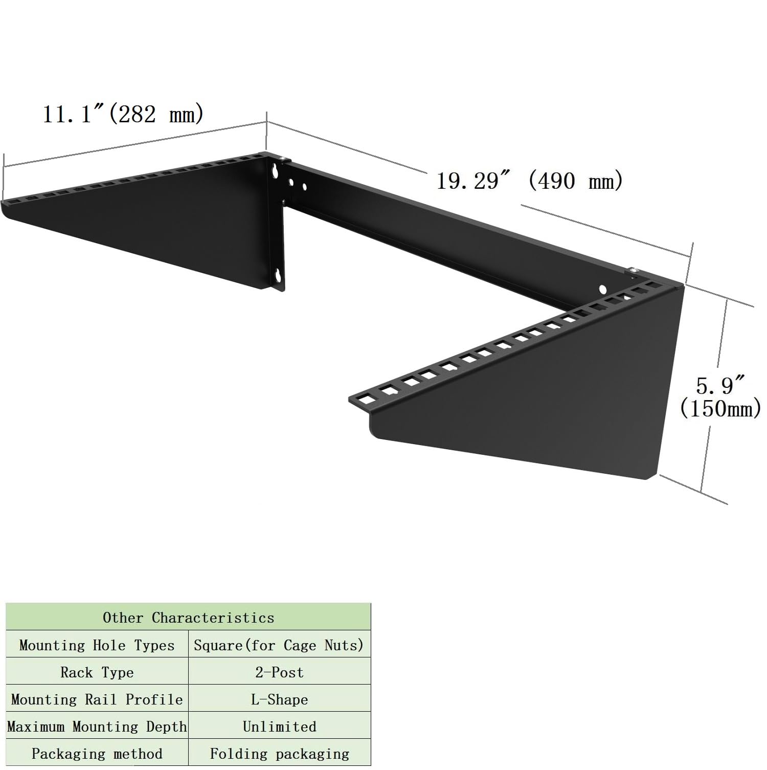 Snapklik.com : JINGCHENGMEI 6U Vertical Wall Mount Rack-Heavy Duty 125 ...