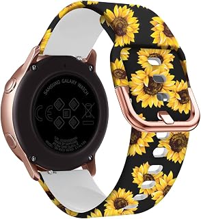 UNCASO Pulseira de silicone de 20 mm para Garmin VENU SQ/Venu 2 Plus/Vivomove HR/vivoactive 3 3t/Forerunner 645 245 158 55 Girl Strap Correa