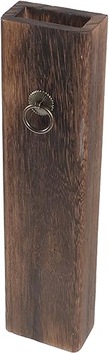 Miniatura 1 de Jarrón de madera con bolsillo de pared para flores secas y vegetación artificial, soporte para plantas de interior, maceta de pared interior,