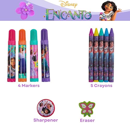 Miniatura 3 de Innovative Designs Disney Encanto Kids - Juego de calcomanías y arte para colorear para niños, 30 piezas. Suministros escolares y de manualidades
