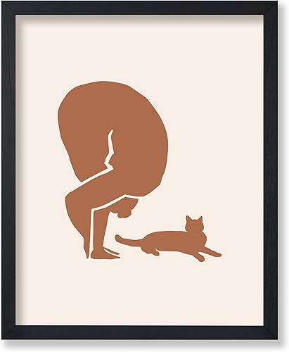 Miniatura 1 de Monem Art Yoga Poster - Retro Home Yoga Print - Meditation Art - Spiritual Art - Silhouette Art - Cat Art - Chic Boho Art - Aesthetic Yoga Studio or