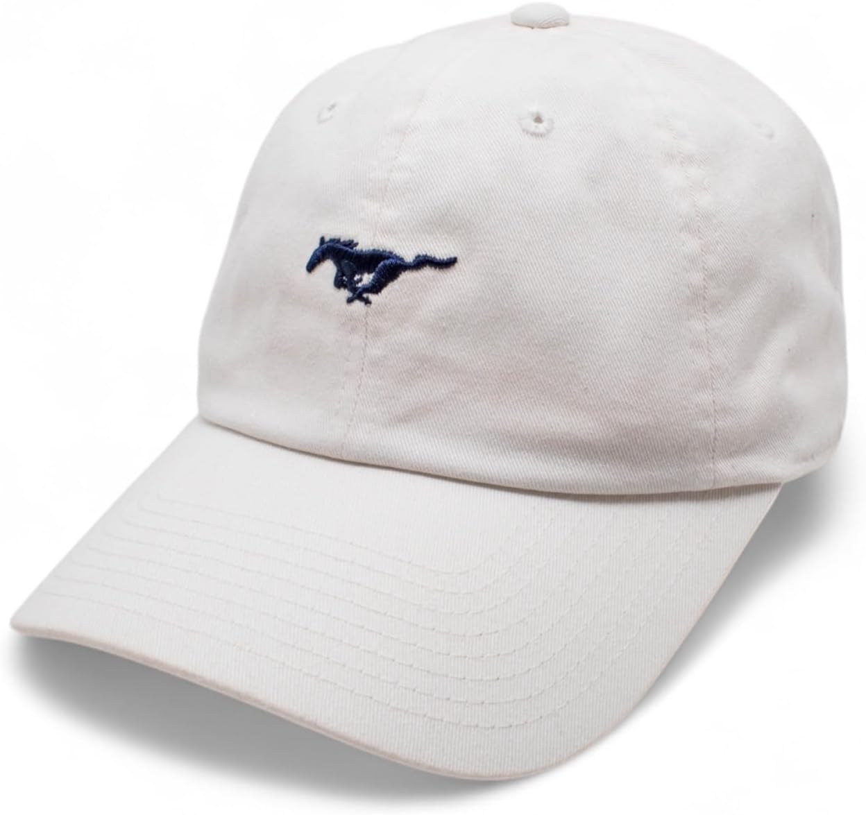 AMERICAN NEEDLE Micro Slouch Casual Baseball Dad Hat Ford Mustang, White (FORD-1705B)