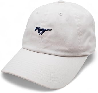 AMERICAN NEEDLE Micro Slouch Casual Baseball Dad Hat Ford Mustang, White FORD-1705B