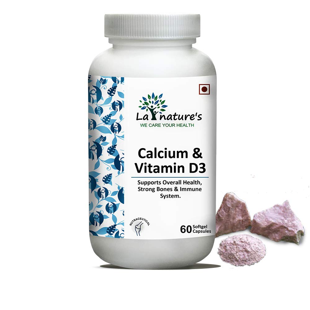 La Natures Calcium & Vitamin D3 Capsules Calcium Carbonate 500 mg Vitamin D3 200 IU Calcium Supplement for Men & Women for Bone Health & Joint Support- 60 Softgels (B082B5X2RL) Amazon Price History, Amazon Price Tracker