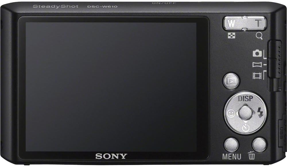 Rear view of the Sony Cyber-shot DSC-W610 digital camera