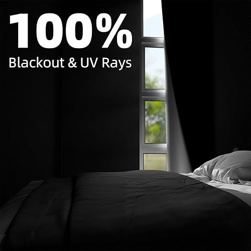 Miniatura 9 de Cortinas opacas portátiles de 100 x 57 pulgadas, tiras de cinta de velcro fuertes con adhesivo, persianas opacas que se pueden cortar, 100% material