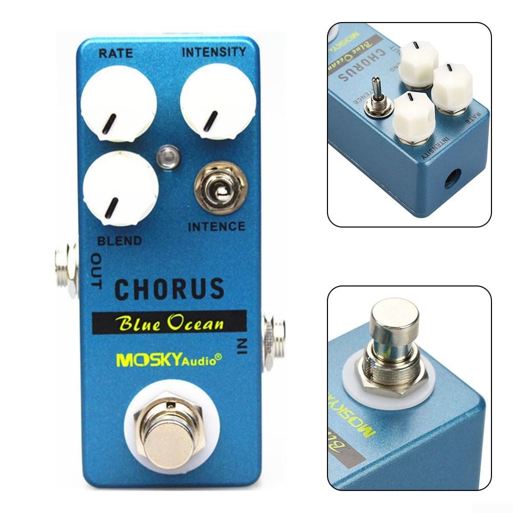 Chorus Blue Efectos Guitarra Pedal Efecto True Bypass, Accesorios de música de guitarra