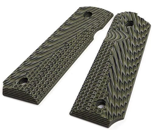 Miniatura 4 de Cool Hand 1911 G10 Grips, tamaño completo (gobierno/comandante), tornillos negros incluidos, cuchara grande, corte de seguridad Ambi, textura OPS de