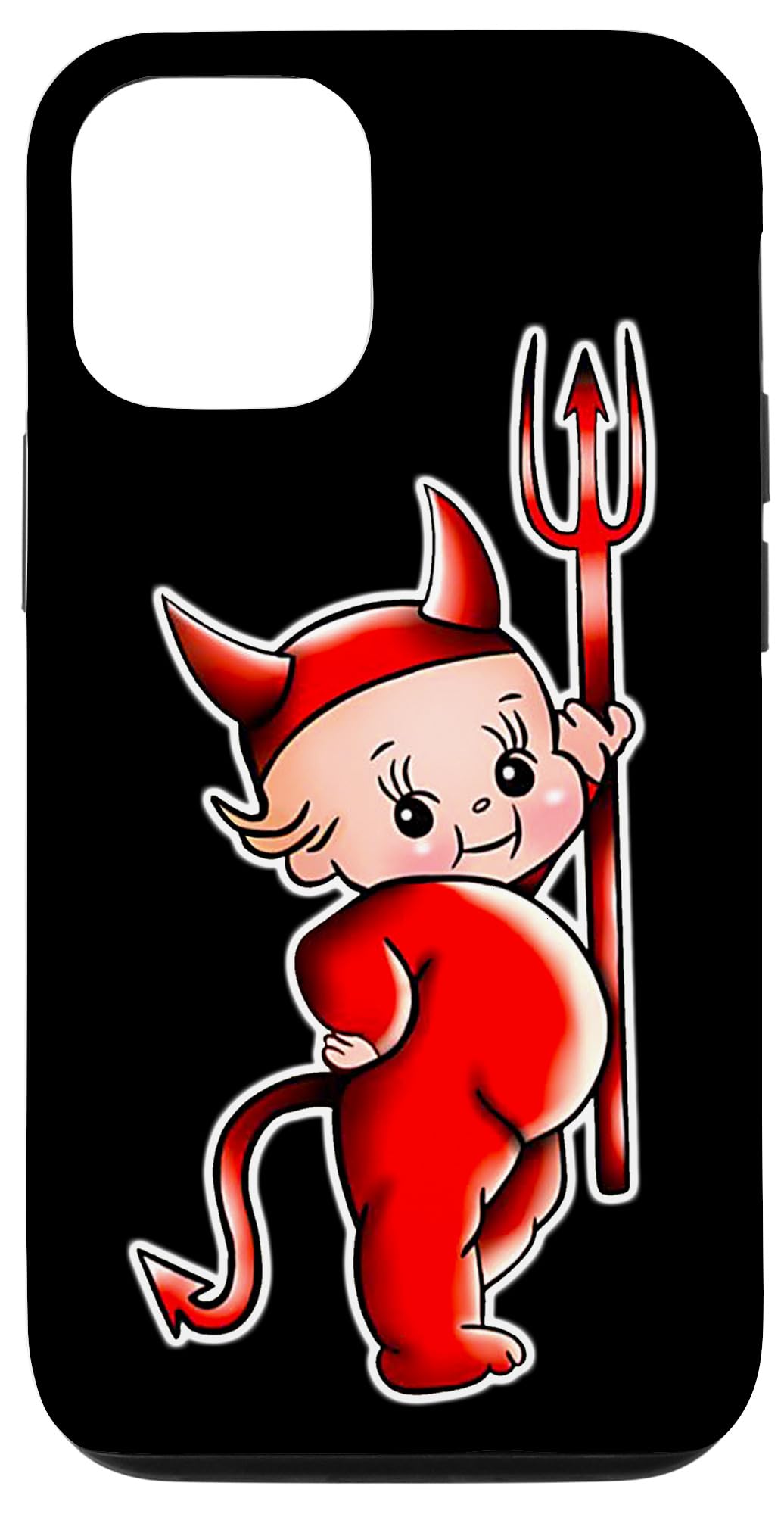 Kewpie Baby Devil Demon Pitchfork Halloween Spooky Occult Case for iPhone 15