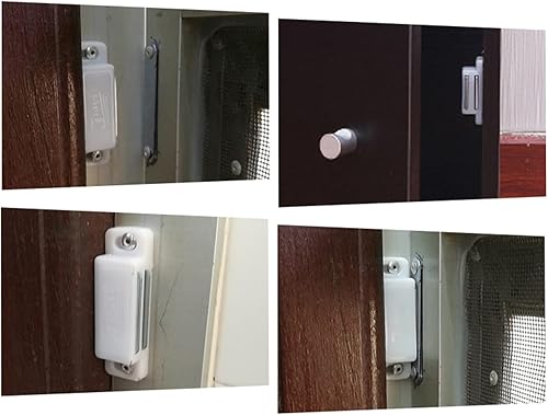 Miniatura 6 de MroMax 1.811 in Longitud ABS Plástico Puerta Gabinete Magnético Catch Cierres Blanco 1pcs