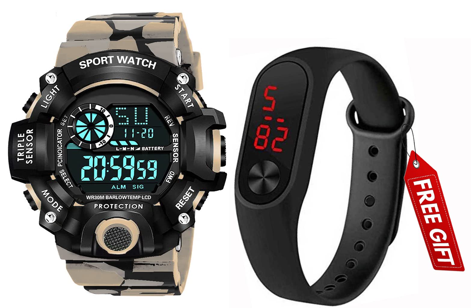 Acnospremium Brand Digital Watch With M2 Shockproof Multi