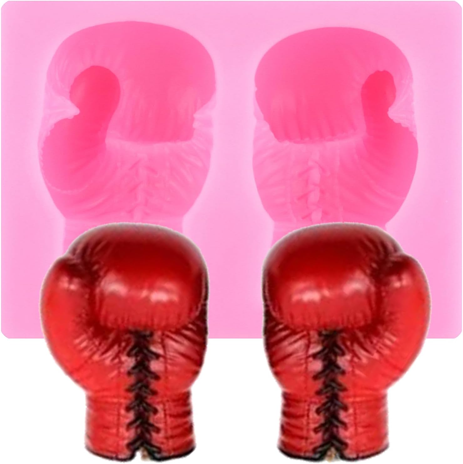 Molde de silicona para deportes de boxeo, para guante, fondant, para decoración de pasteles, decoración de cupcakes, azúcar, manualidades, caramelo,