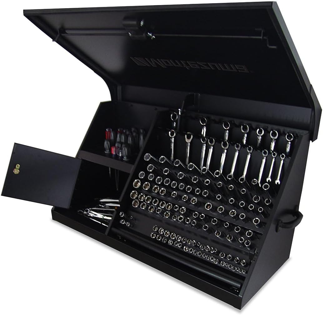Montezuma 41" x 18" Heavy Duty Steel Triangle Toolbox (steel, flat black)