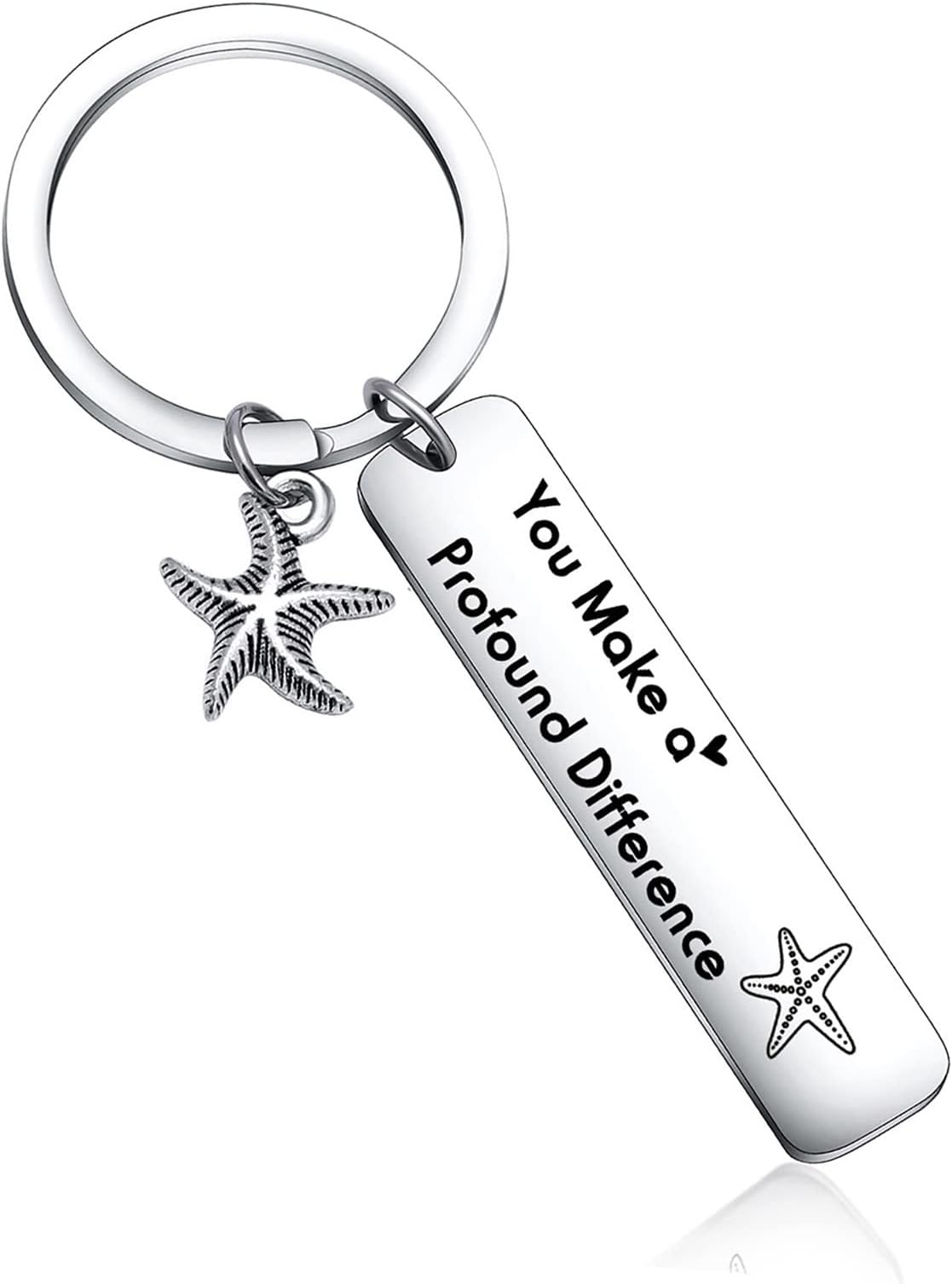 KeytellsBallerina Keychain Starfish Poem Keychain Starfish Whisperer Keychain Mentors Gift Colleague Keychain