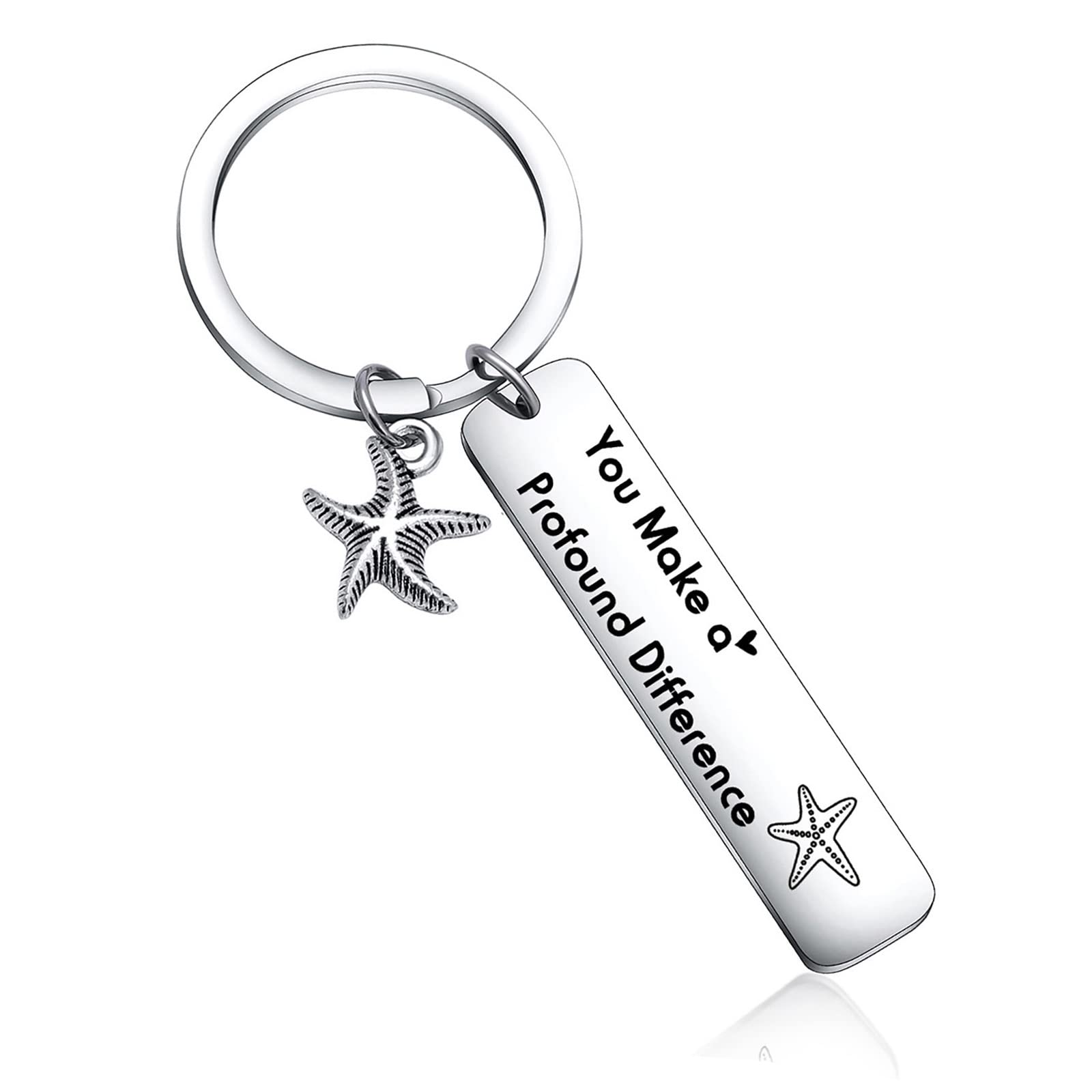 KeytellsBallerina Keychain Starfish Poem Keychain Starfish Whisperer Keychain Mentors Gift Colleague Keychain