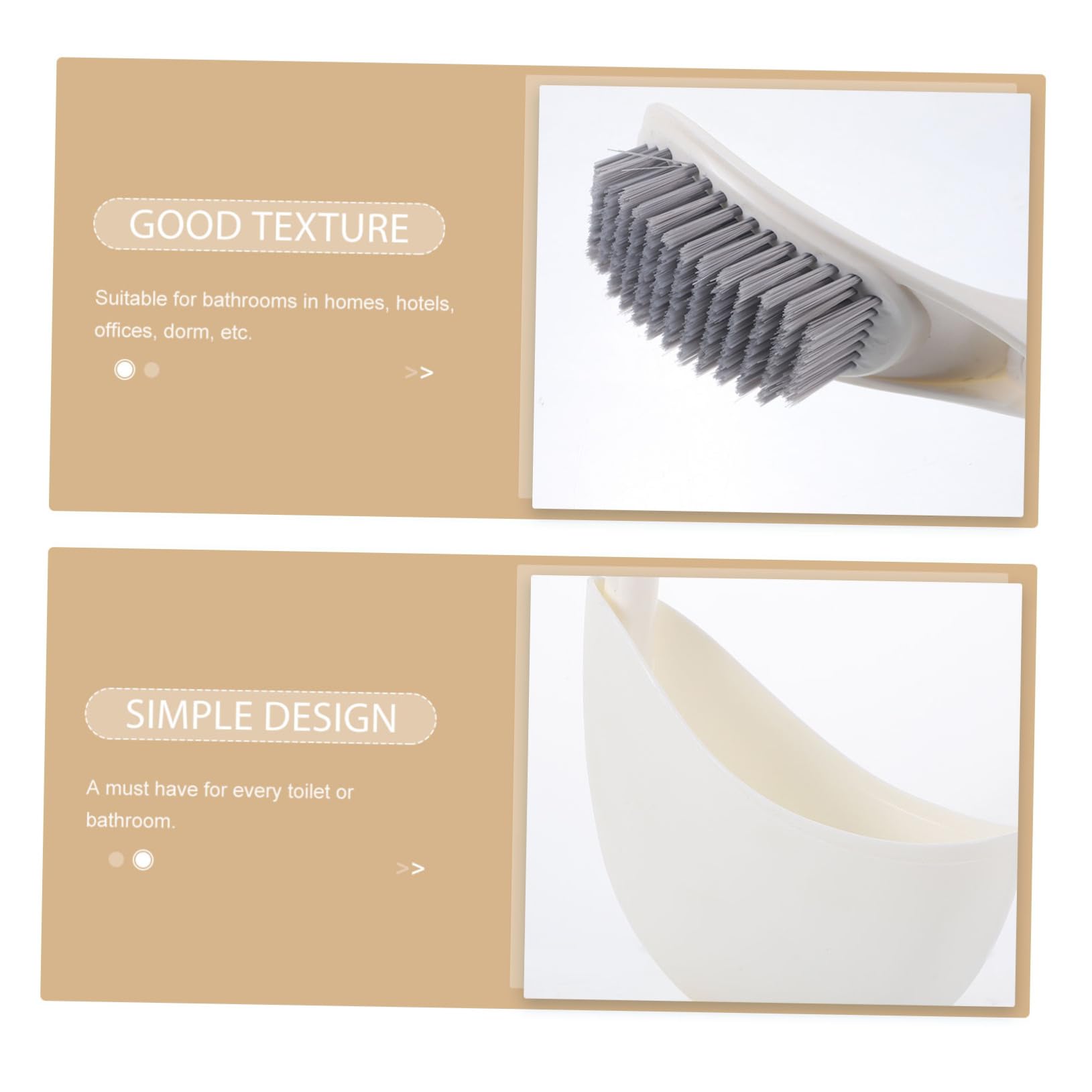Scopino per WC con Supporto Setole Morbide Set da Spazzola Pulizia Bagno Ergonomico per Casa Hotel Ufficio Dormitori