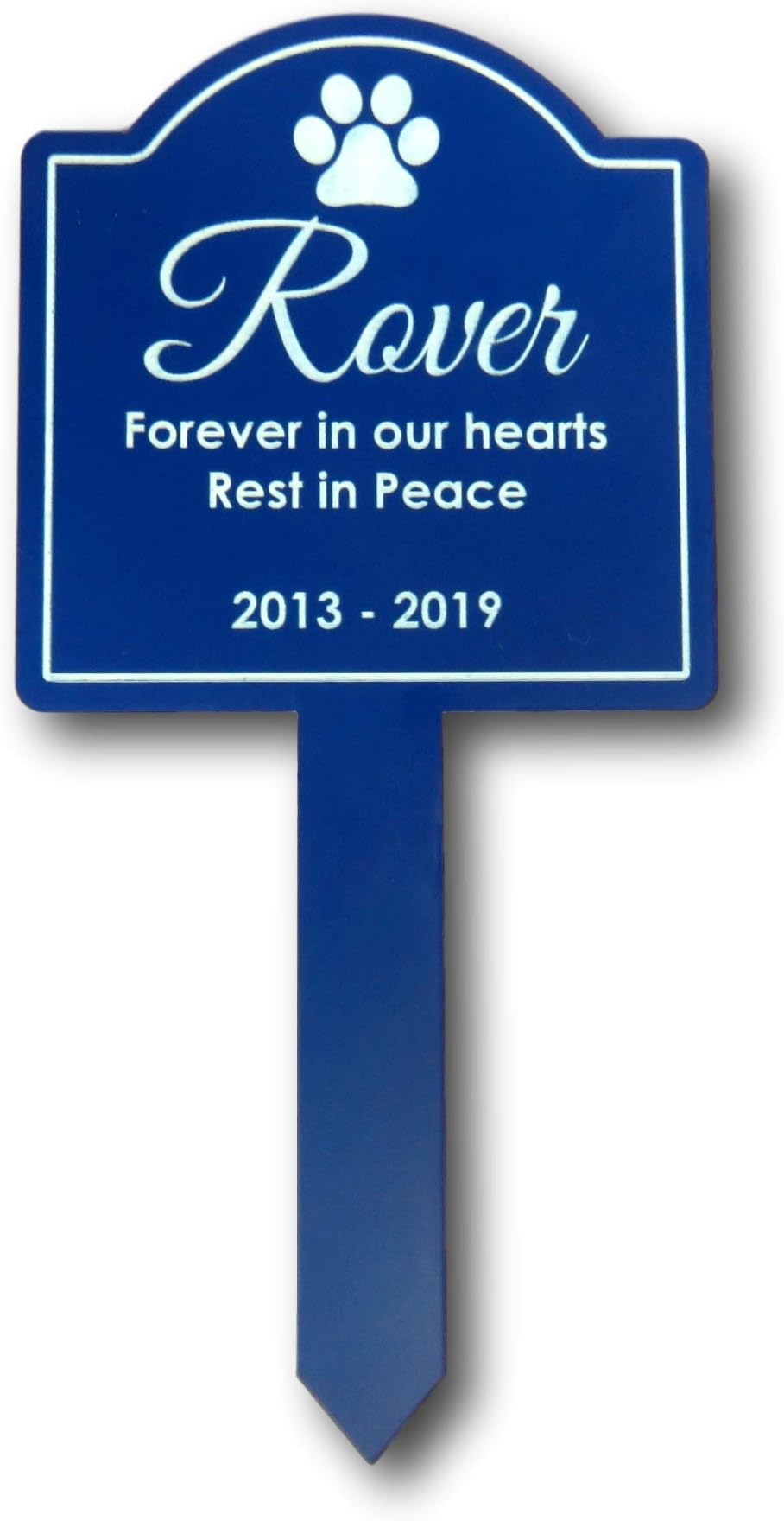 The T Bird Personalised Engraved Memorial Plaque Stake Waterproof Pet Memorial Grave Marker Plaque Outdoor Garden